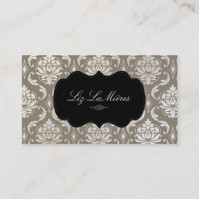 Cartão De Visita Damasco de Vendome PixDezines (Frente)