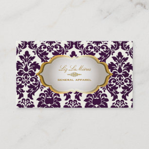 Cartão De Visita Damasco de Versalhes do vintage de PixDezines