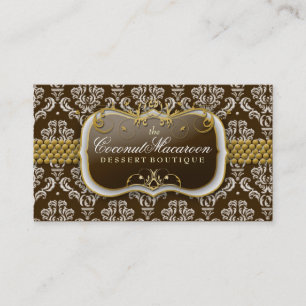 Cartão De Visita damasco do Macaroon 311-Coconut