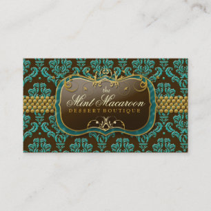 Cartão De Visita damasco do Macaroon 311-Mint