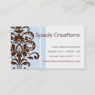 Cartão De Visita Damasco elegante - personalizado