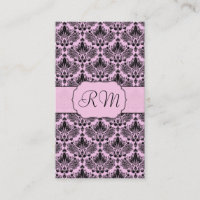 Damasco Floral Elegante, Cor-de-Rosa Preto e Paste