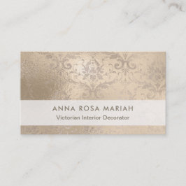 Cartão De Visita Damasco iridescente envelhecido antiguidade do