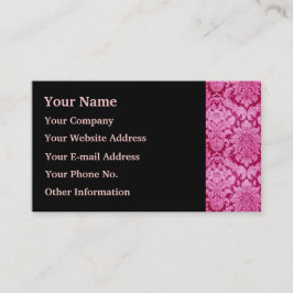 Cartão De Visita Damasco Rosa