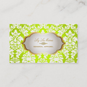 Cartão De Visita Damask de vintage versailles do PixDezines