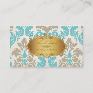 Cartão De Visita Damask de vintage versailles do PixDezines