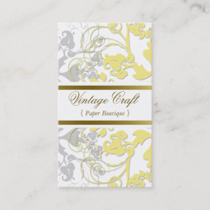 Cartão De Visita Damask Vintage Floral Flourish Chic Elegante Amare