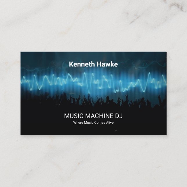Cartão De Visita Dança à onda de electrificação DJ do pulso da (Frente)