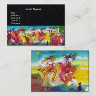 Cartão De Visita Dança de Mascarada da NOITE CARNIVAL, Papel Preto