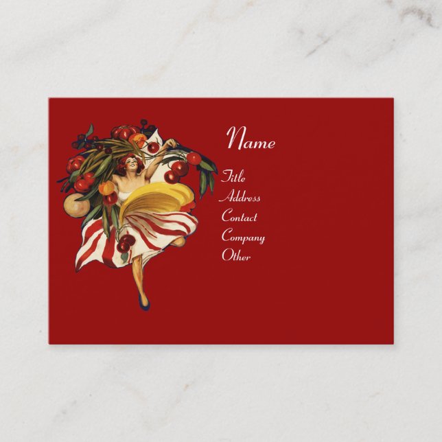 CARTÃO DE VISITA DANÇA DO PARTIDO ESPAGUETE, COZINHA ITALIANA E TOM (Frente)