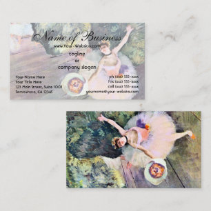 Cartão De Visita Dançarina com um Buquê de Flores por Edgar Degas