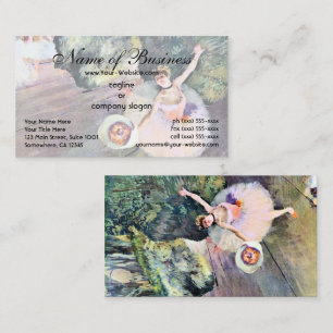 Cartão De Visita Dançarina com um Buquê de Flores por Edgar Degas