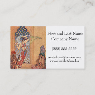 Cartão De Visita Dançarina de Belly Exótica às Noites de Árabe com