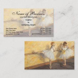 Cartão De Visita Dançarinas Praticando no Balcão por Edgar Degas