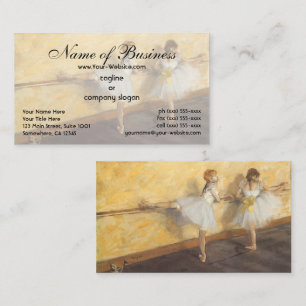 Cartão De Visita Dançarinas Praticando no Balcão por Edgar Degas