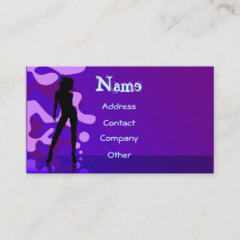 Cartão De Visita Dançarino no roxo