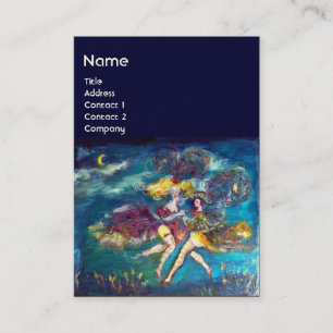 CARTÃO DE VISITA DANÇAS E MÚSICA NO MONOGRAMA NOTURNO