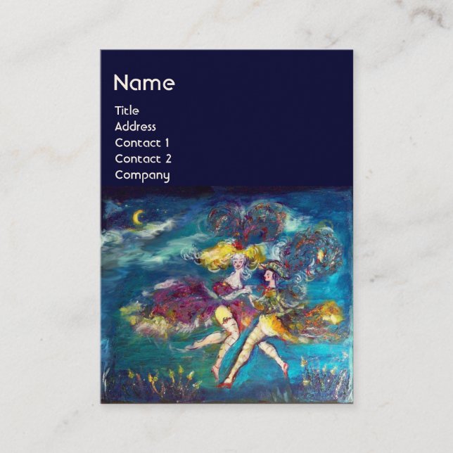 CARTÃO DE VISITA DANÇAS E MÚSICA NO MONOGRAMA NOTURNO (Frente)