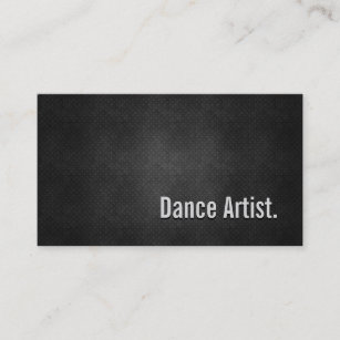 Cartão De Visita Dance Artist Legal Black Metal Simplicity