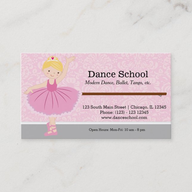 Cartão De Visita Dance School (Frente)