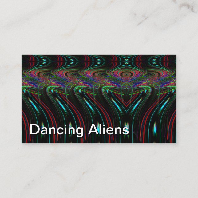 Cartão De Visita Dancing Aliens (you may change the words) (Frente)