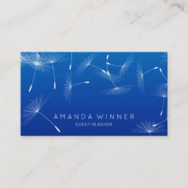 Cartão De Visita Dandelion Confetti Cobalt Blue Glam