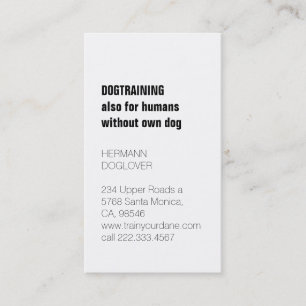 Cartão De Visita Daneses gigantes divididos