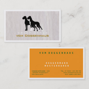 Cartão De Visita Daneses gigantes pretos profissionais