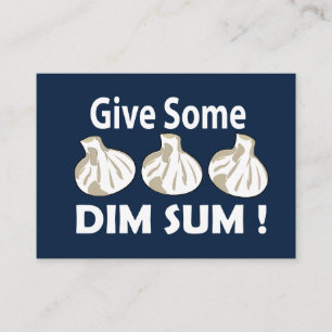 Cartão De Visita Dar Alguns Restaurante de Dim Sum