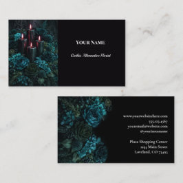 Cartão De Visita Dark Floral Gothic Alternative Florist
