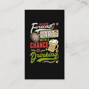 Cartão De Visita Dart Throwing Dartboard 180 Darts and Beer