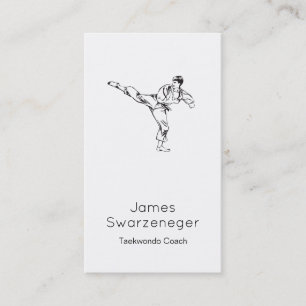 Cartão de visita das artes marciais do estilo do