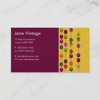 Cartão de visita das azeitonas do cocktail