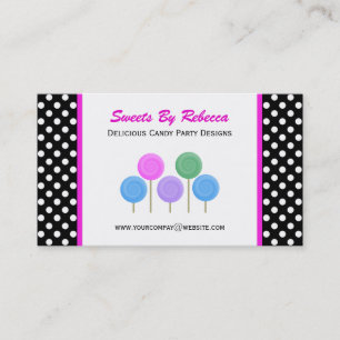 Cartão de visita das bolinhas & dos doces