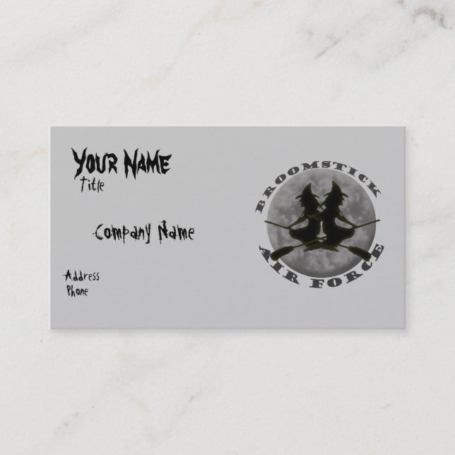 Cartão de visita das bruxas do Dia das Bruxas (Frente)