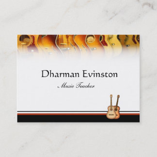 Cartão de visita das guitarra acústicas