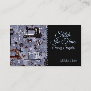 Cartão de visita das máquinas de costura do