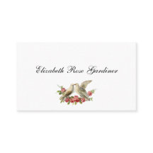 Cartão de Visita das Pombas Vitorianas