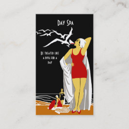 Cartão de Visita Day Spa Salão de Beleza Diva retr