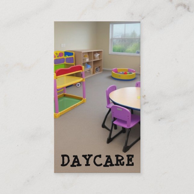 Cartão De Visita Daycare Play Room (Frente)