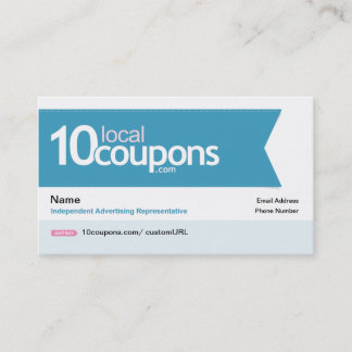 cartão de visita de 10LocalCoupons.com