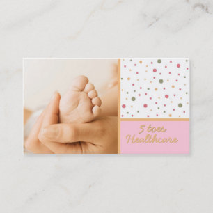 Cartão de visita de 5 dedos do pé