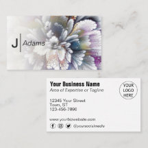 Cartão de visita de Abstrato de cor sutil