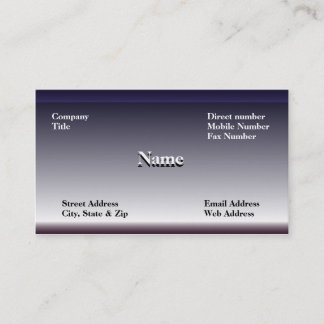 Cartão de visita de aço