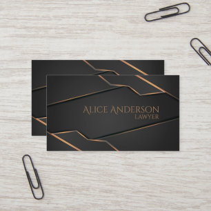 Cartão de Visita de advogada elegante luxuoso em o