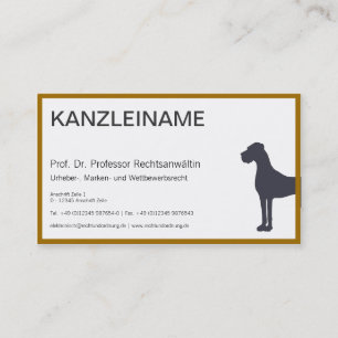 Cartão de visita de advogado de direitos dos anima
