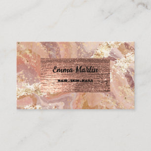 Cartão de visita de Agata Dourada de Bronze Elegan