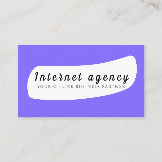 Cartão de visita de agência de Internet (Frente)
