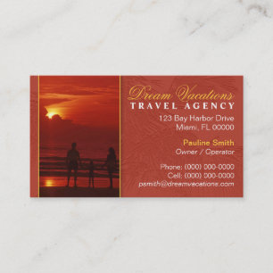 Cartão de Visita de Agência de Viagens