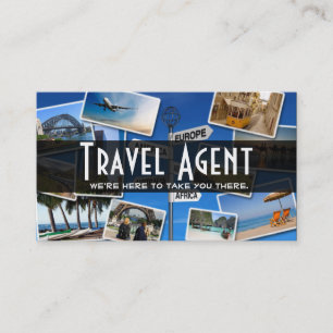 Cartão de Visita de Agência de Viagens Moderna